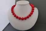 Bloedkoraal Ketting/oorhanger-set