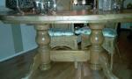 massief grene eettafel