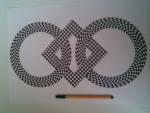 zwart wit tekeningen op-art stijle