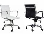 Design bureau stoel in wit of zwart leer