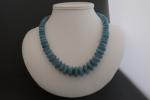 Blue sponge kwarts Ketting/oorhanger-set