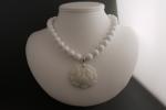 Mashan jade Ketting/oorhanger-set
