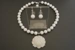 Mashan jade Ketting/oorhanger-set