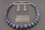 Blauwe koraal  Ketting/oorhanger-set