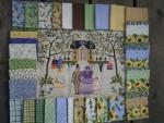 quiltpakket met borduurwerk voor middenpanel