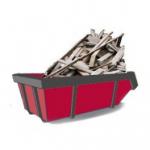 Hout afvalcontainer