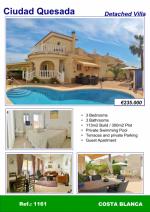 3 slaapkamer villa in Ciudad Quesada
