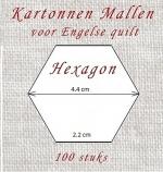 100 Hexagon malletjes 2.2 cm