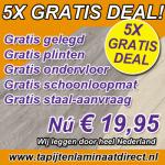Laminaat gratis gelegd door heel Nederland!