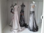 Sculptuur jurk wit 30 cm